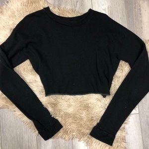 Black boxy long sleeve